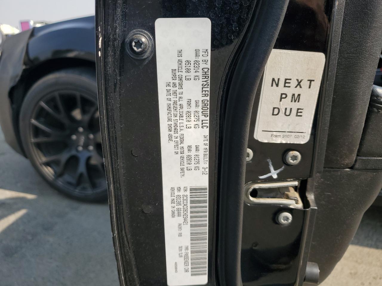 2012 Chrysler 300 Limited VIN: 2C3CCACG9CH234421 Lot: 70777285