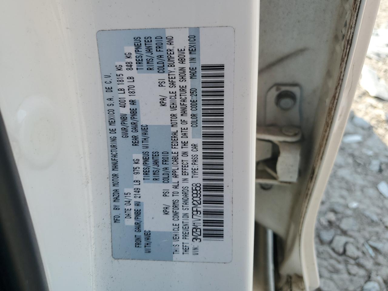 2015 Mazda 3 Touring VIN: 3MZBM1V79FM209958 Lot: 81165675