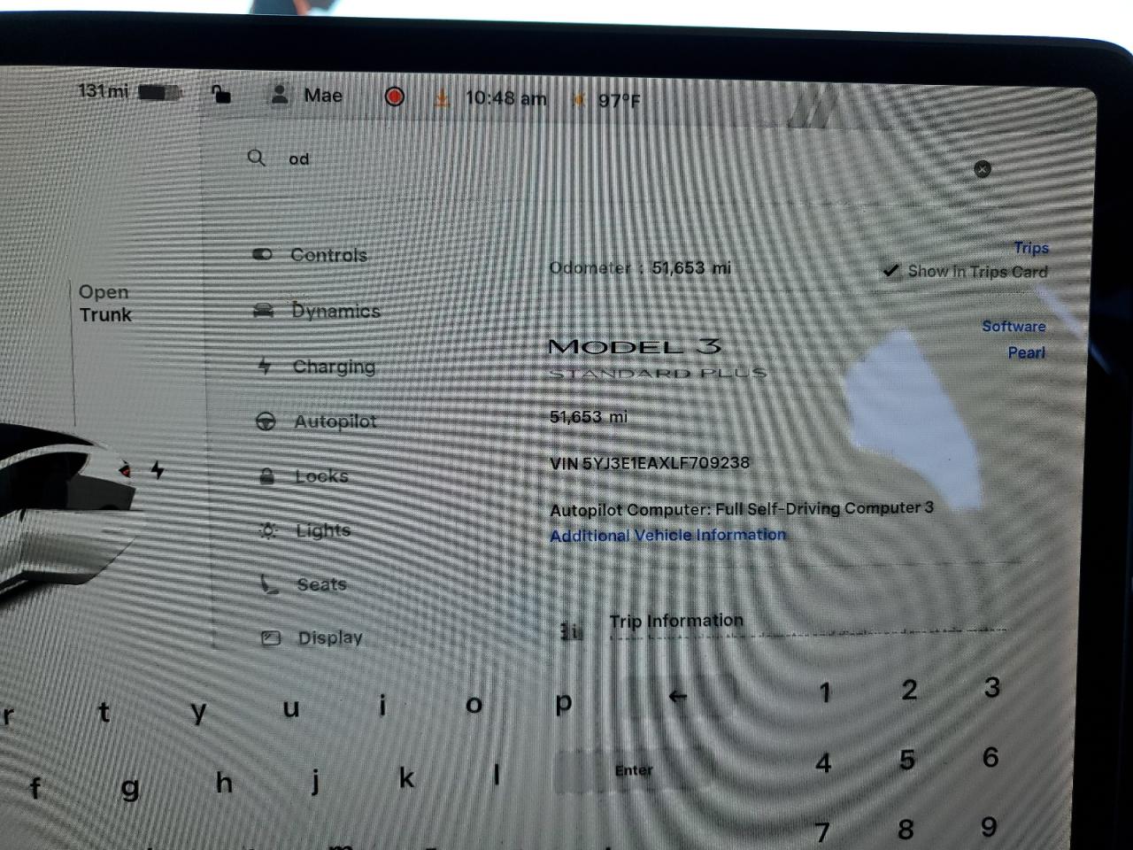 2020 Tesla Model 3 VIN: 5YJ3E1EAXLF709238 Lot: 84011195