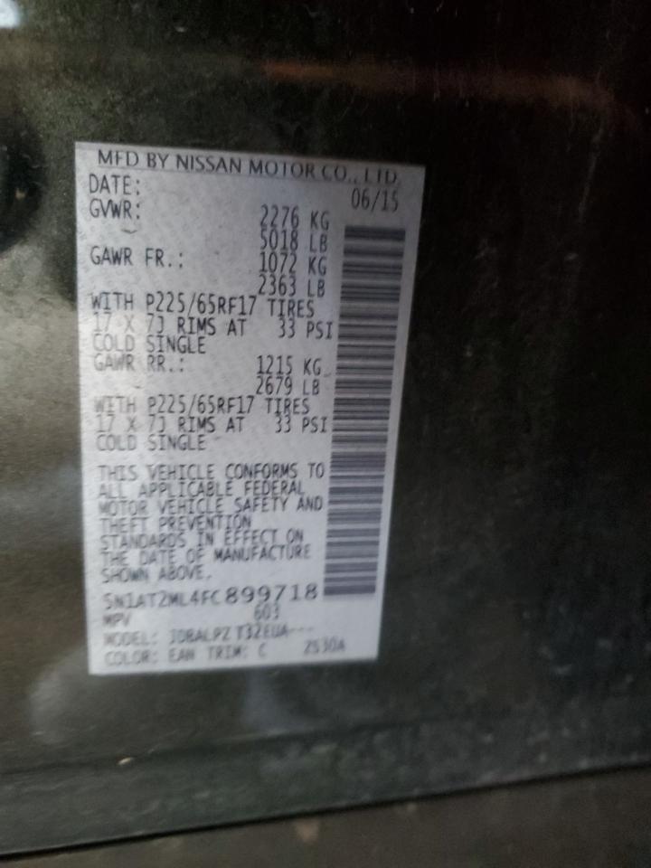 2015 Nissan Rogue S VIN: 5N1AT2ML4FC899718 Lot: 84346005