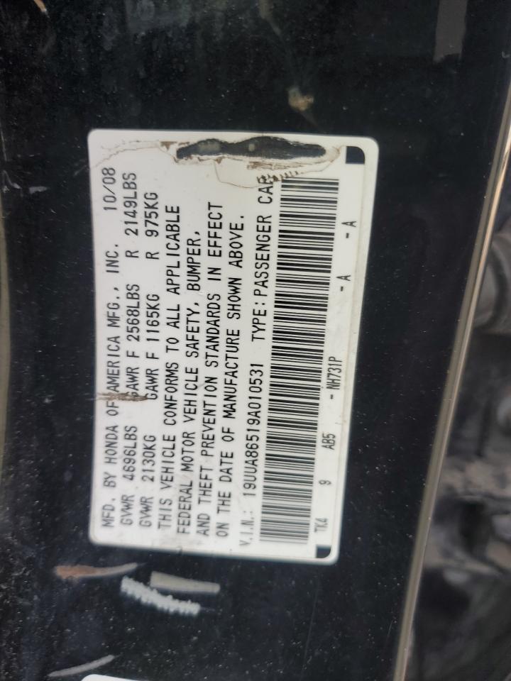 2009 Acura Tl VIN: 19UUA86519A010531 Lot: 81530345