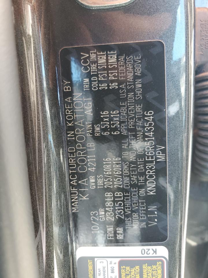 2024 Kia Niro Ex VIN: KNDCR3LE6R5143546 Lot: 82138255