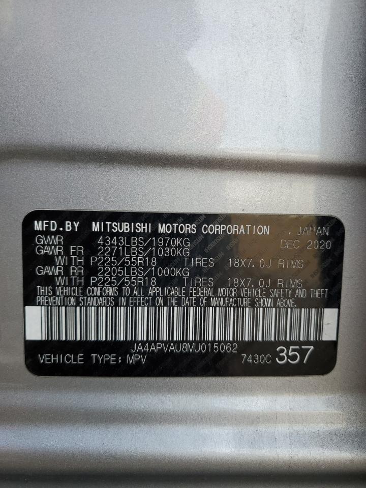 2021 Mitsubishi Outlander Sport Se VIN: JA4APVAU8MU015062 Lot: 84266175