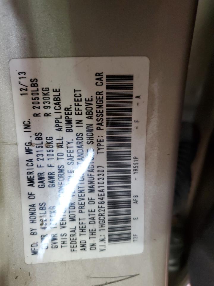 2014 Honda Accord Exl VIN: 1HGCR2F84EA103307 Lot: 51145415