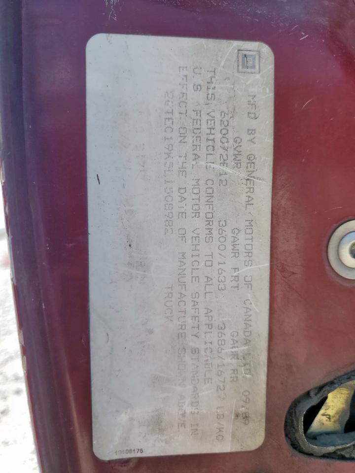 1990 GMC Sierra C1500 VIN: 2GTEC19K5L1508982 Lot: 81121715