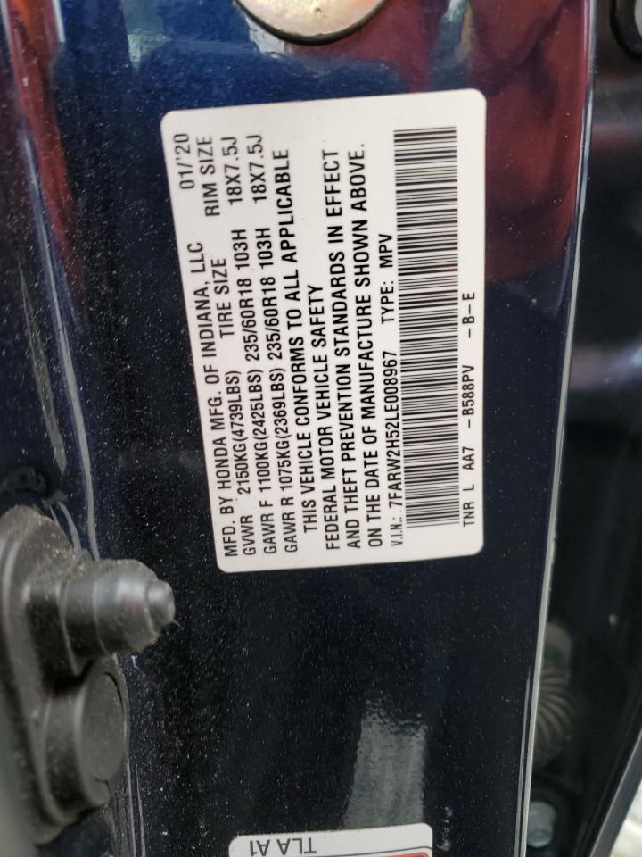 2020 Honda Cr-V Ex VIN: 7FARW2H52LE008967 Lot: 80761295