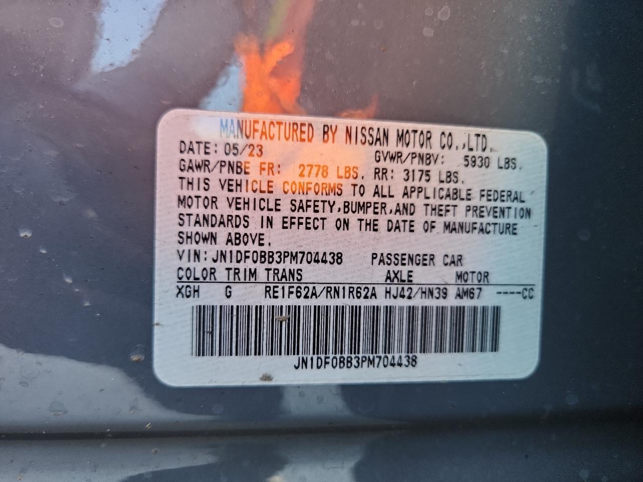 2023 Nissan Ariya Evolve+ VIN: JN1DF0BB3PM704438 Lot: 71363695