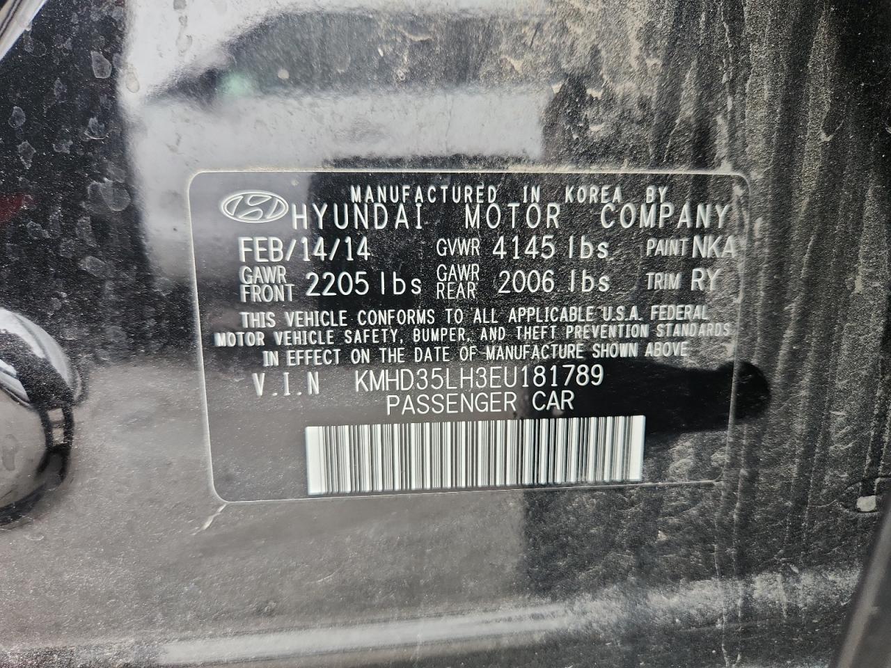 2014 Hyundai Elantra Gt VIN: KMHD35LH3EU181789 Lot: 81625855