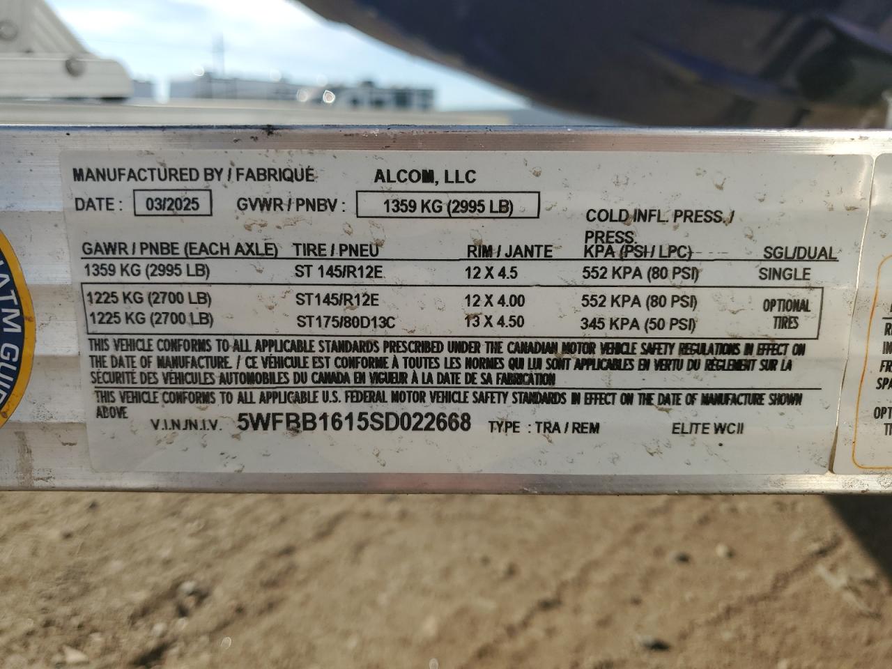 2025 Yamaha Wave W/Trl VIN: YAMA2725K425 Lot: 71719495