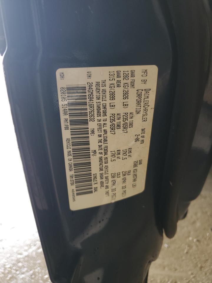 2006 Chrysler Pacifica Touring VIN: 2A4GM68416R762632 Lot: 82084435