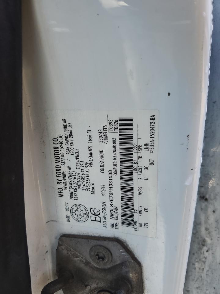 2017 Ford Transit Connect Xl VIN: NM0LS7E70H1331038 Lot: 80729115