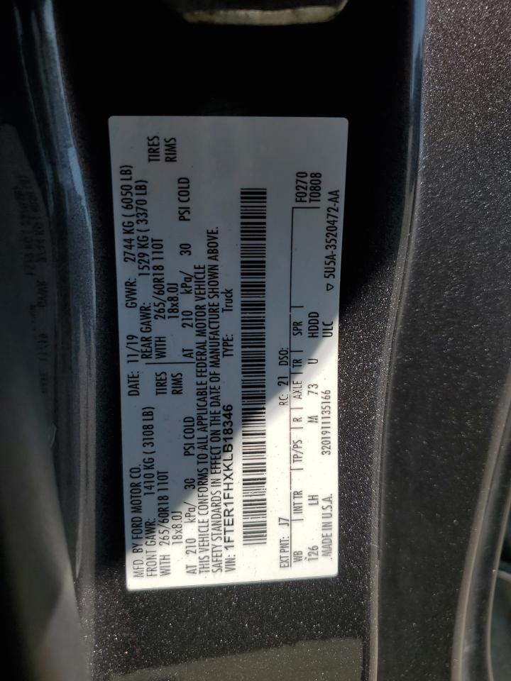 2019 Ford Ranger Xl VIN: 1FTER1FHXKLB18346 Lot: 71631375