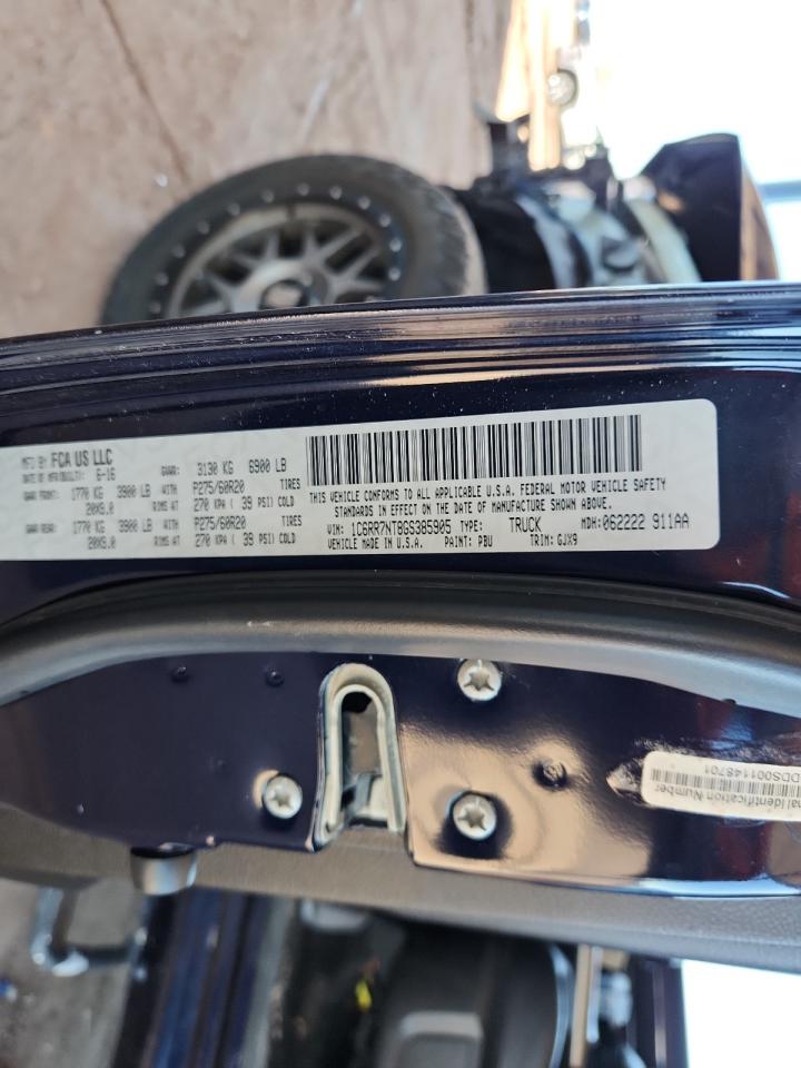 2016 Ram 1500 Laramie VIN: 1C6RR7NT8GS385905 Lot: 81469445