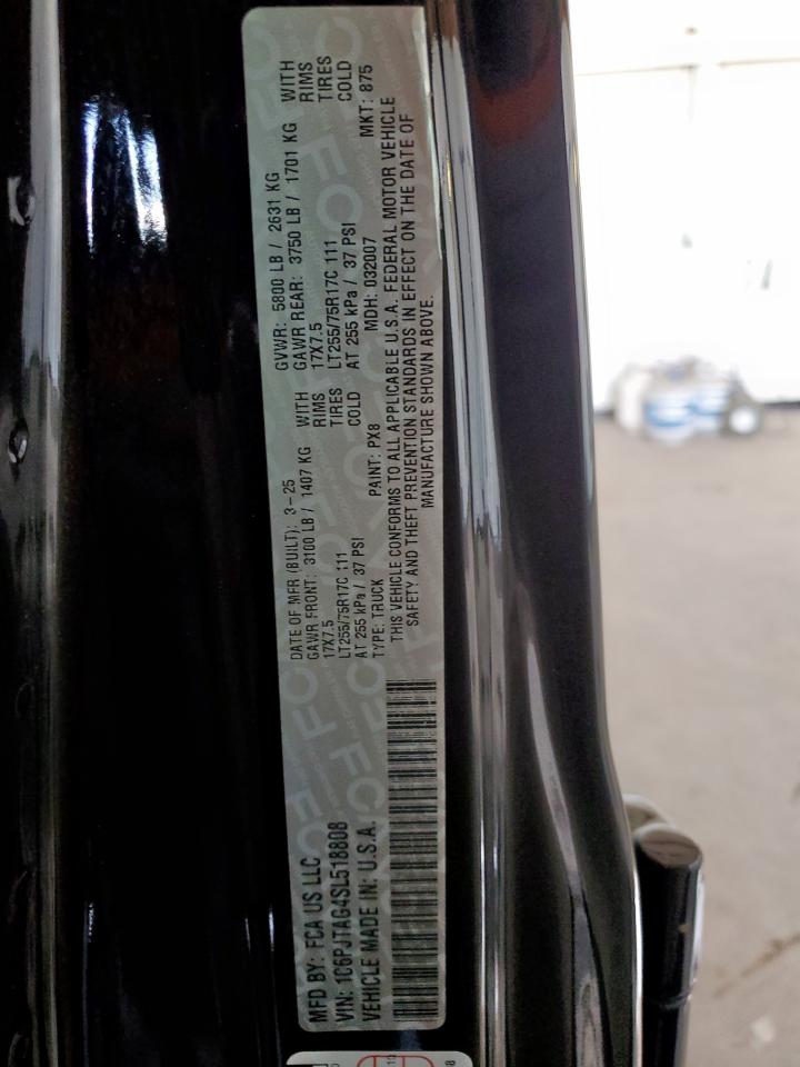 2025 Jeep Gladiator Sport VIN: 1C6PJTAG4SL518808 Lot: 71605135