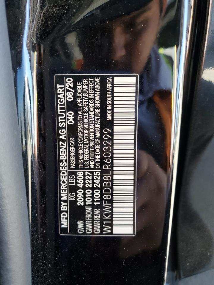 2020 Mercedes-Benz C 300 VIN: W1KWF8DB8LR603299 Lot: 81636985