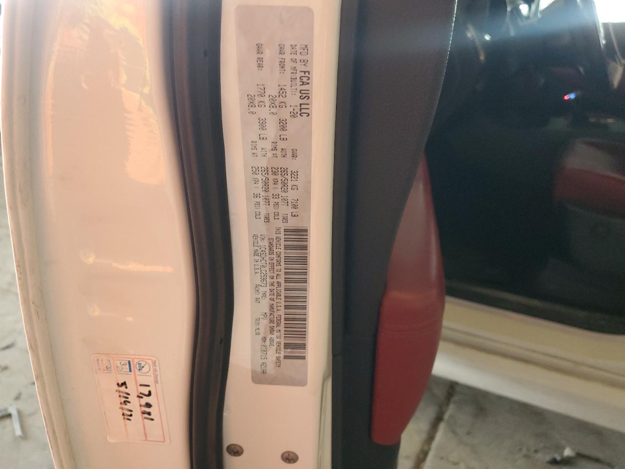 2020 Dodge Durango R/T VIN: 1C4SDHCT0LC259673 Lot: 81336815