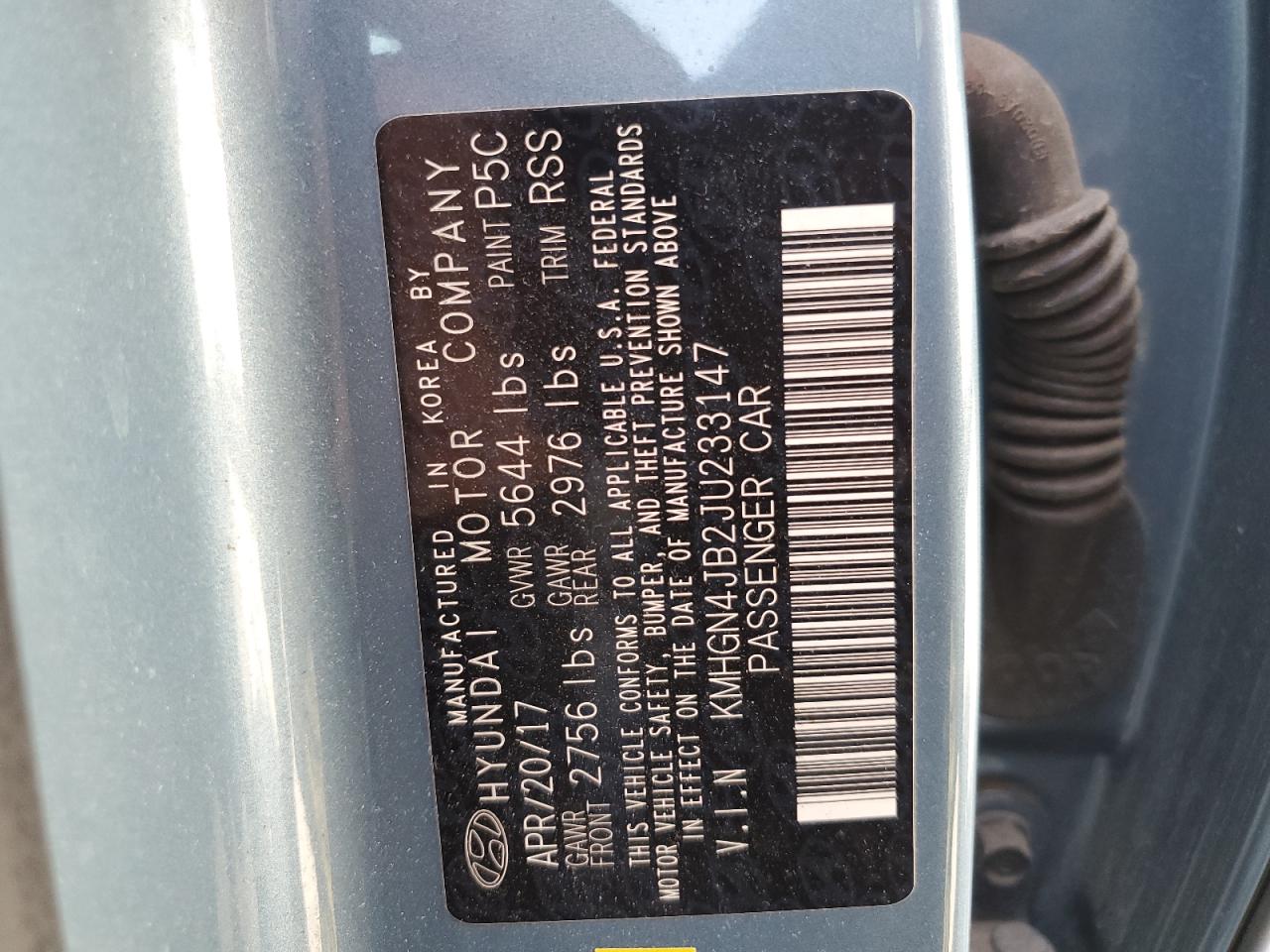 2018 Genesis G80 Sport VIN: KMHGN4JB2JU233147 Lot: 81127315