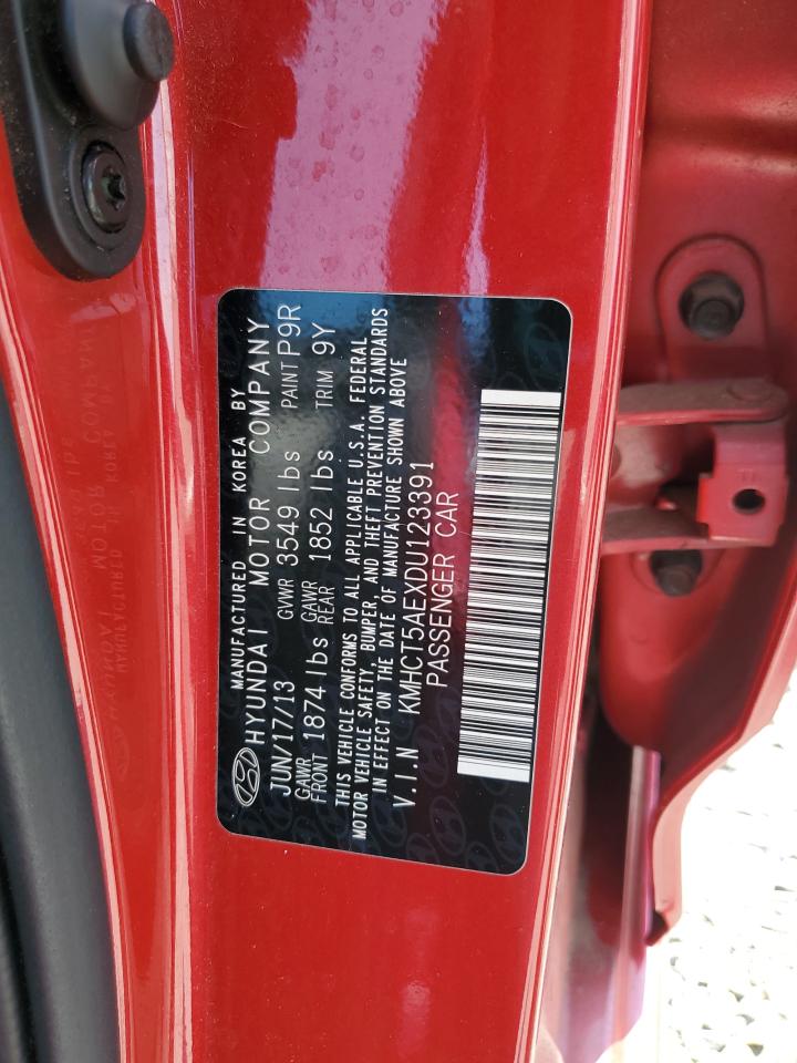 2013 Hyundai Accent Gls VIN: KMHCT5AEXDU123391 Lot: 71973585