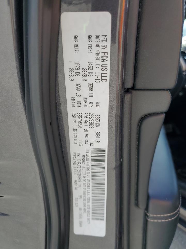 2015 Jeep Grand Cherokee Overland VIN: 1C4RJFCT9FC196928 Lot: 84224965