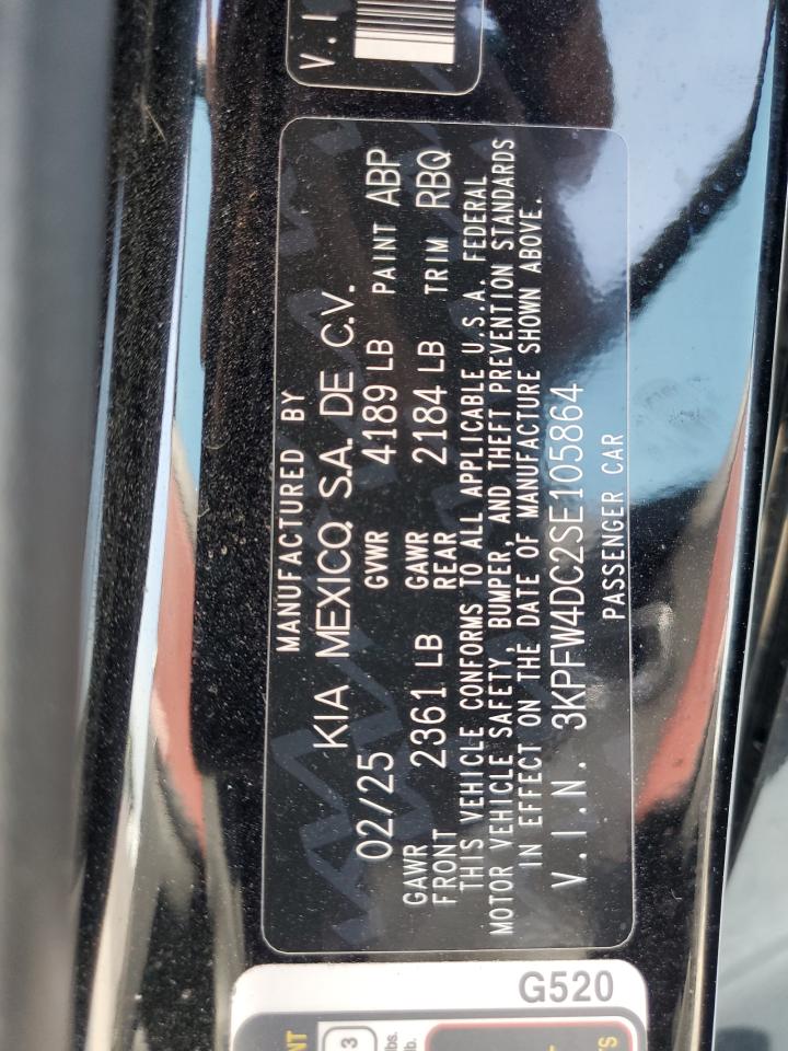 2025 Kia K4 Gt-Line Turbo VIN: 3KPFW4DC2SE105864 Lot: 80484245