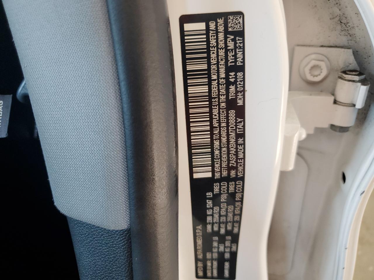 2021 Alfa Romeo Stelvio Ti VIN: ZASPAKBN6M7D08889 Lot: 80270945