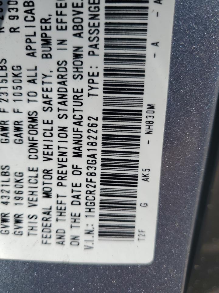 2016 Honda Accord Exl VIN: 1HGCR2F83GA182262 Lot: 70186375