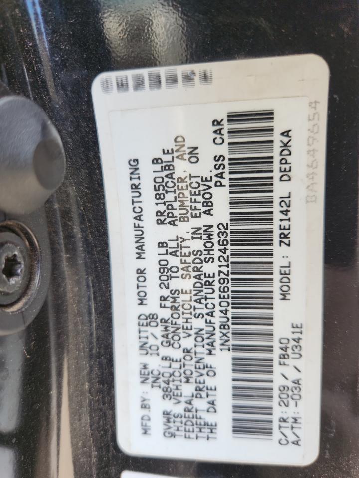 2009 Toyota Corolla Base VIN: 1NXBU40E69Z124632 Lot: 81803355