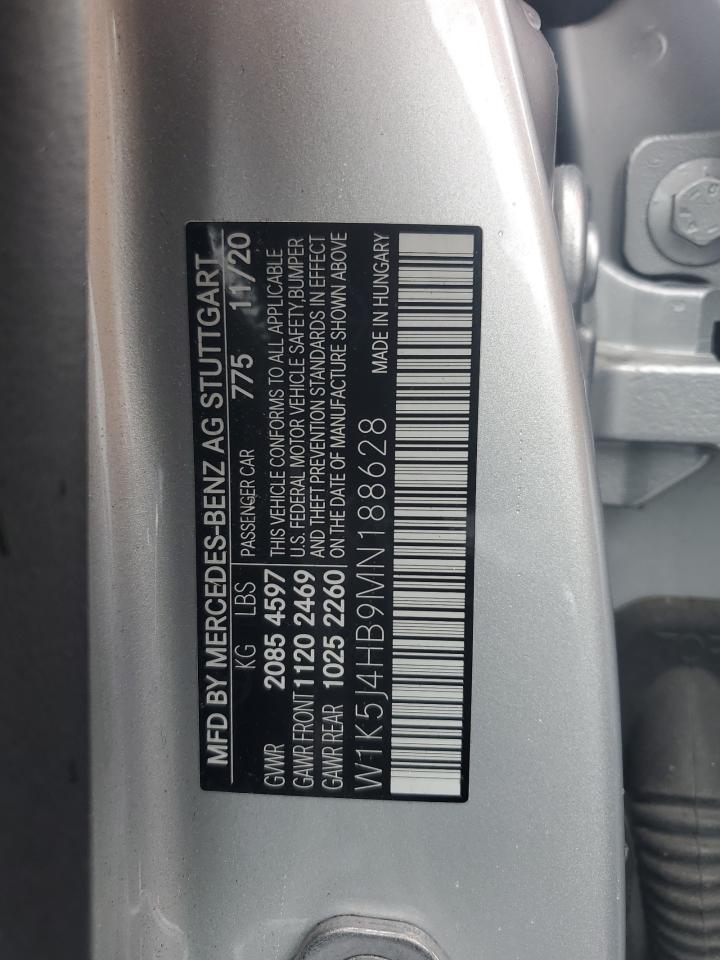 2021 Mercedes-Benz Cla 250 4Matic VIN: W1K5J4HB9MN188628 Lot: 80482865