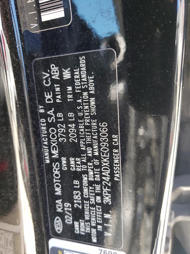 2019 Kia Forte Fe VIN: 3KPF24ADXKE093066 Lot: 84609545