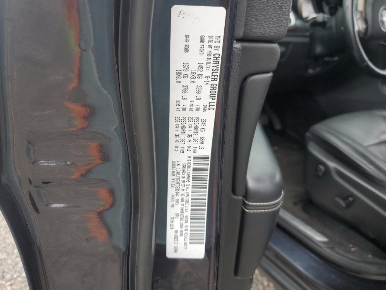 2015 Jeep Grand Cherokee Limited VIN: 1C4RJFBGXFC631444 Lot: 81069575