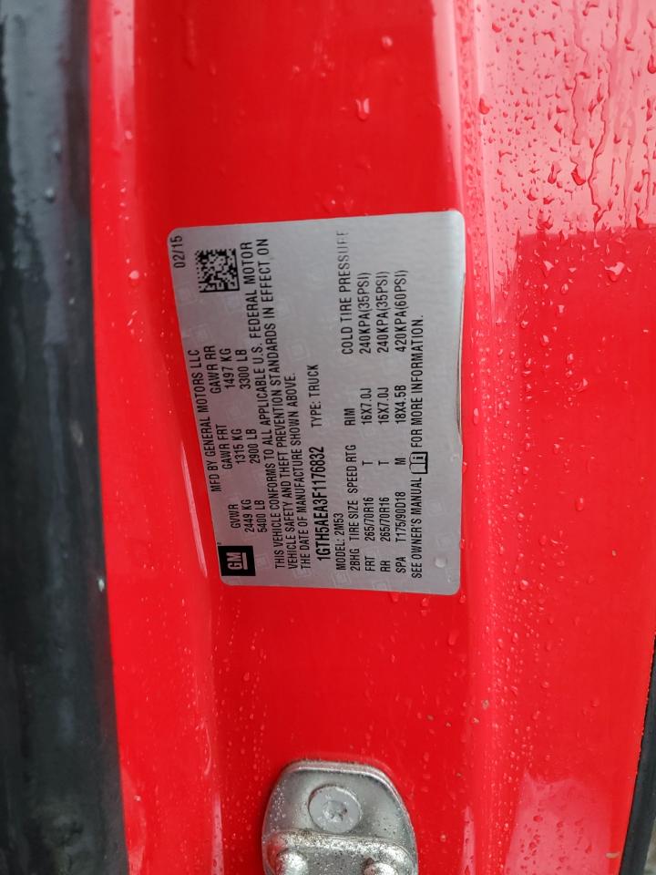 2015 GMC Canyon VIN: 1GTH5AEA3F1176832 Lot: 81242255