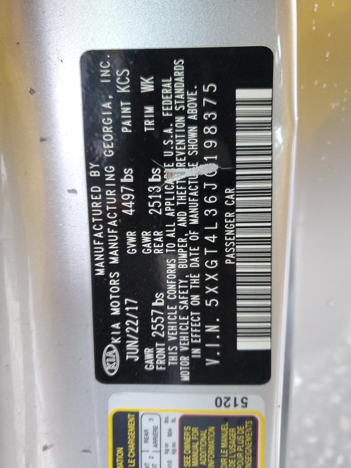 2018 Kia Optima Lx VIN: 5XXGT4L36JG198375 Lot: 71975685