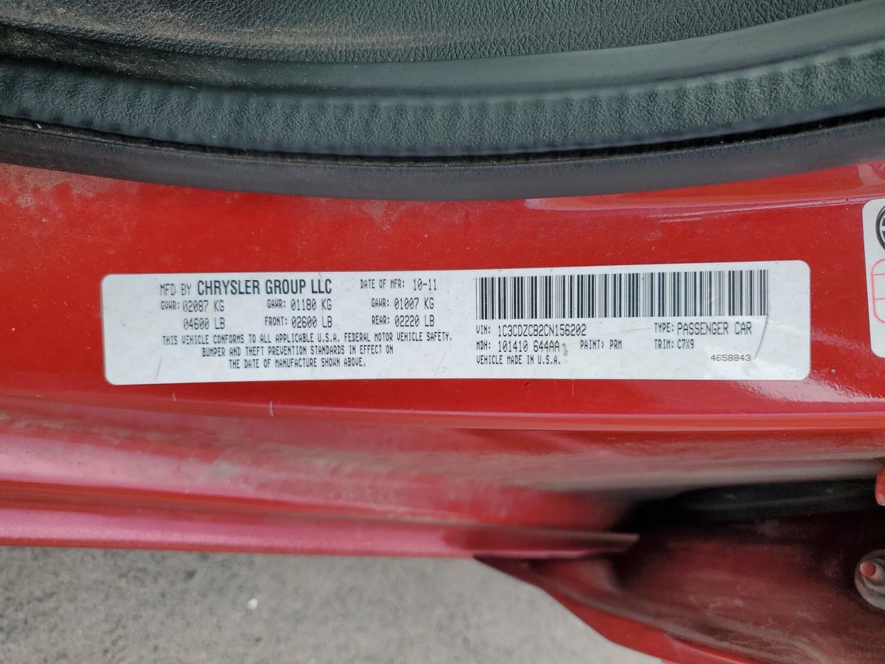 2012 Dodge Avenger Sxt VIN: 1C3CDZCB2CN156202 Lot: 80517835