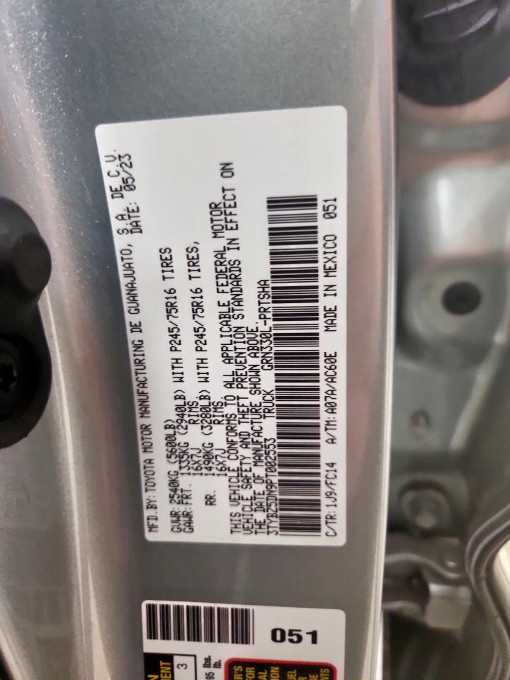 2023 Toyota Tacoma Double Cab VIN: 3TYBZ5DN9PT002553 Lot: 71500495