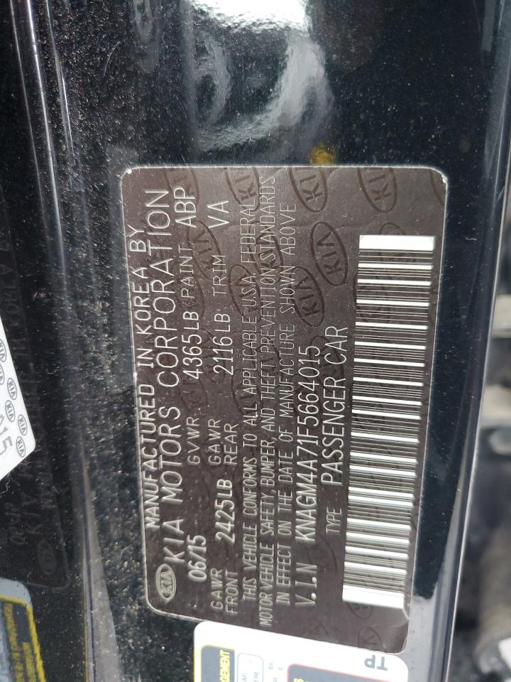 2015 Kia Optima Lx VIN: KNAGM4A71F5664015 Lot: 83777035