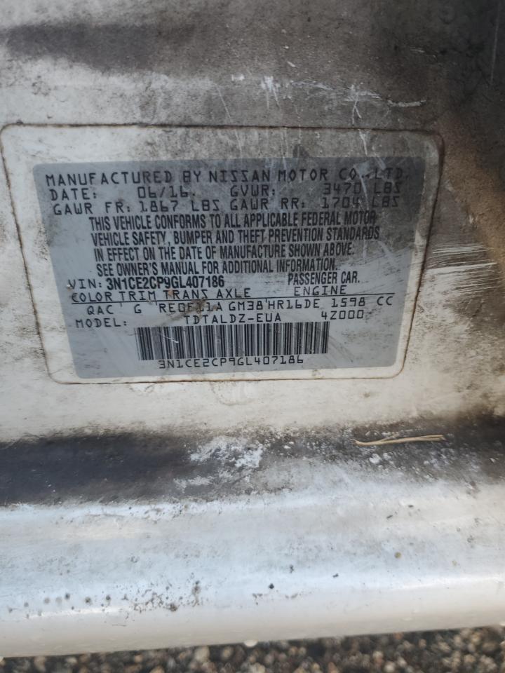 2016 Nissan Versa Note S VIN: 3N1CE2CP9GL407186 Lot: 81137135