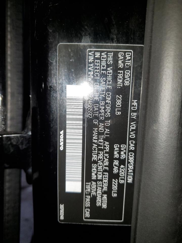 2009 Volvo V50 2.4I VIN: YV1MW390092466592 Lot: 81713915