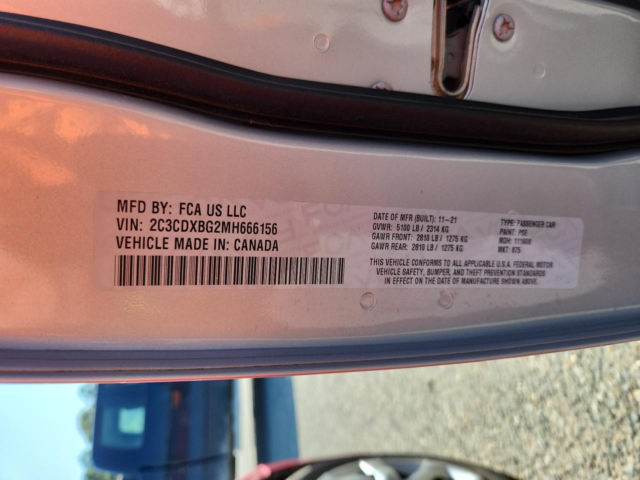 2021 Dodge Charger Sxt VIN: 2C3CDXBG2MH666156 Lot: 71157345