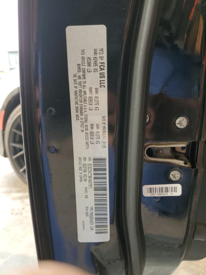 2019 Dodge Charger R/T VIN: 2C3CDXCT9KH607971 Lot: 70868965