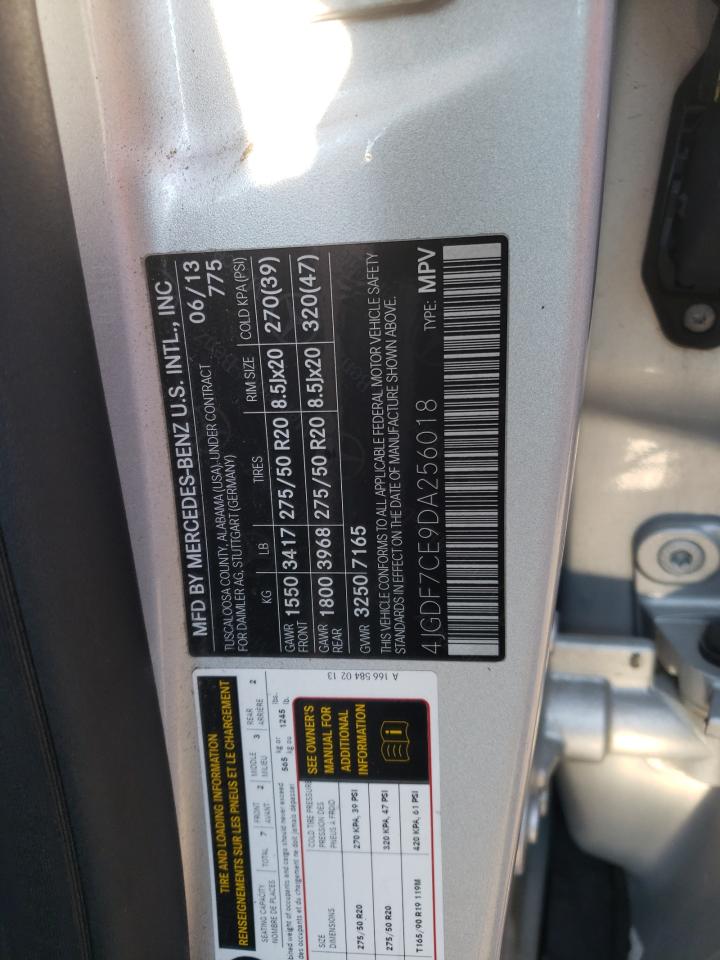 2013 Mercedes-Benz Gl 450 4Matic VIN: 4JGDF7CE9DA256018 Lot: 71169215