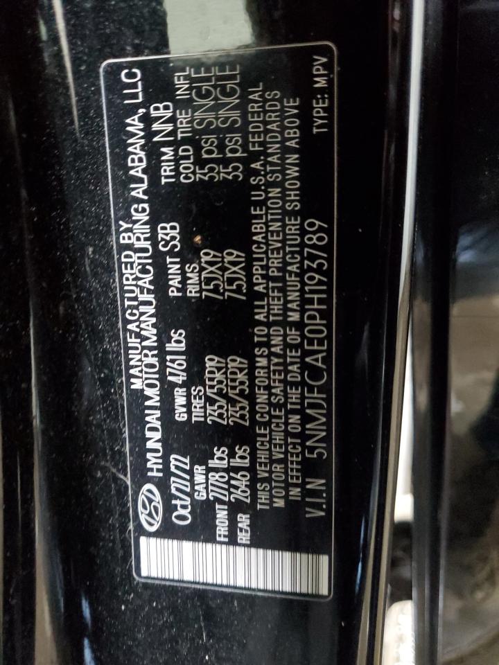 2023 Hyundai Tucson Sel VIN: 5NMJFCAE0PH193789 Lot: 72034215