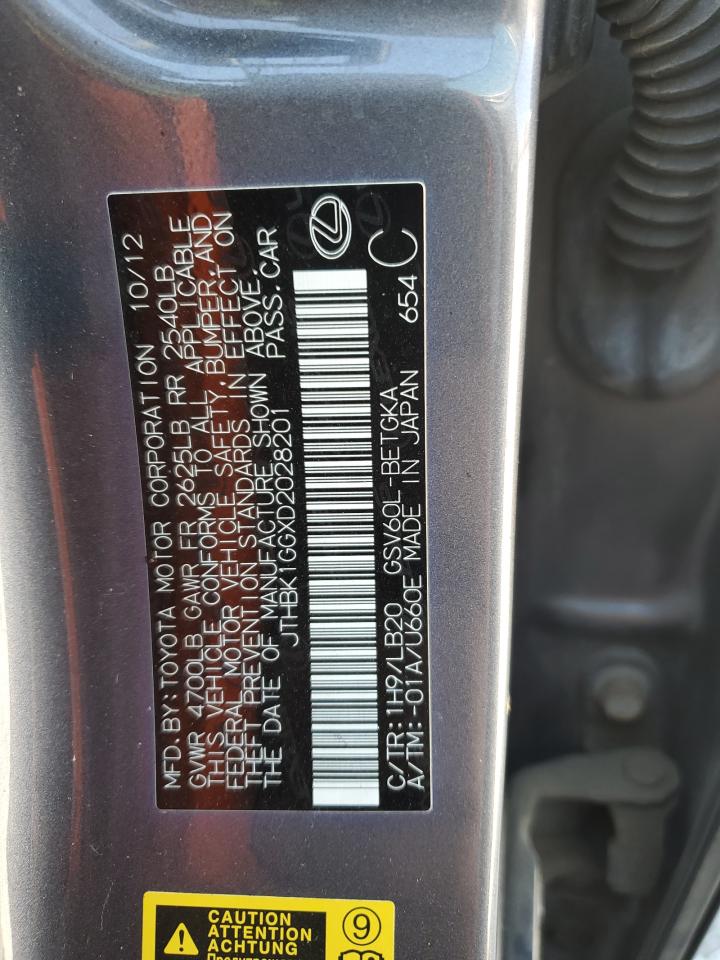 2013 Lexus Es 350 VIN: JTHBK1GGXD2028201 Lot: 84792265