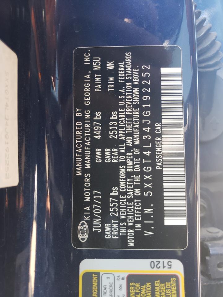 2018 Kia Optima Lx VIN: 5XXGT4L34JG192252 Lot: 81927895