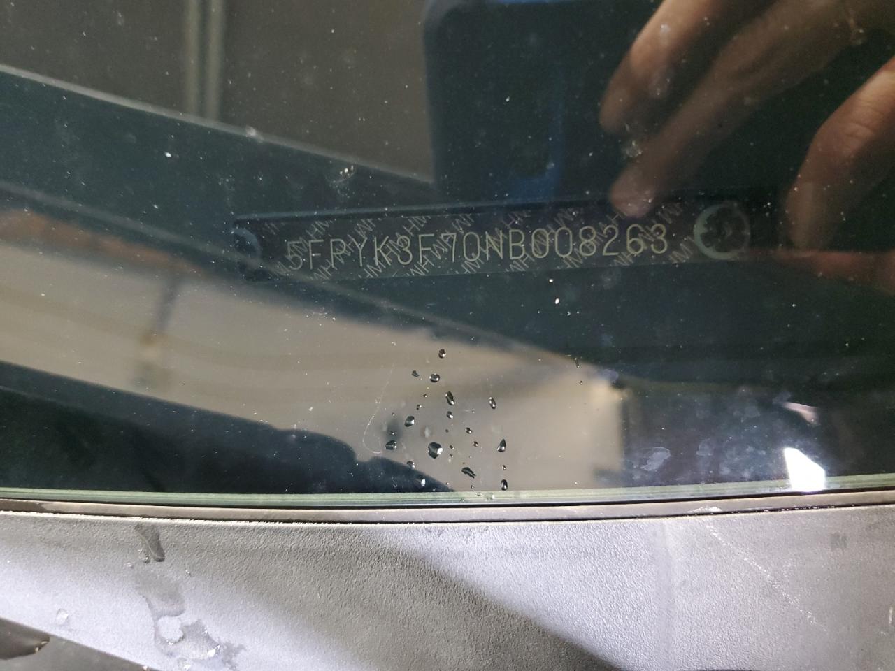 2022 Honda Ridgeline Rtl VIN: 5FPYK3F70NB008263 Lot: 80887365