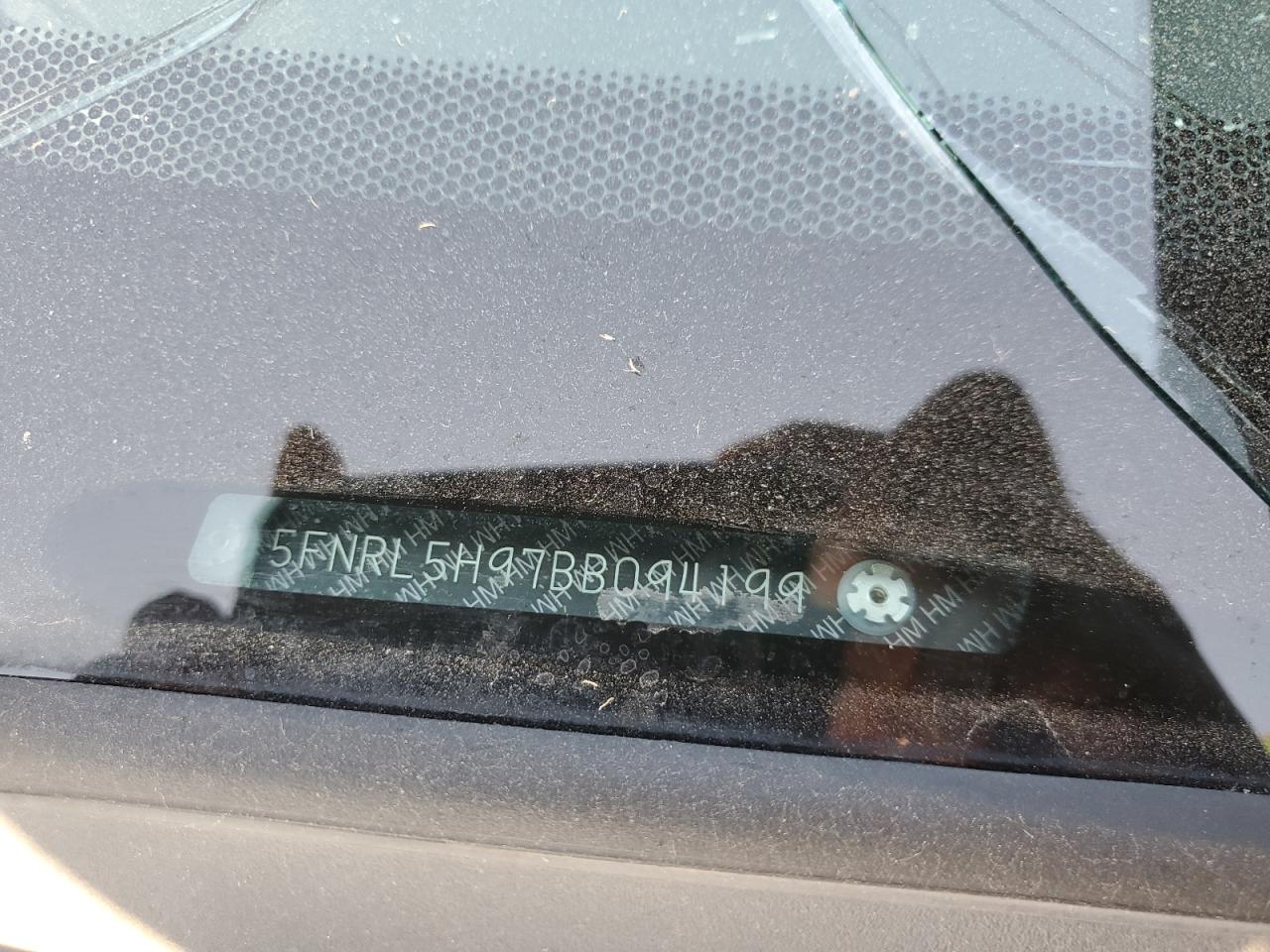 2011 Honda Odyssey Touring VIN: 5FNRL5H97BB094199 Lot: 81804245