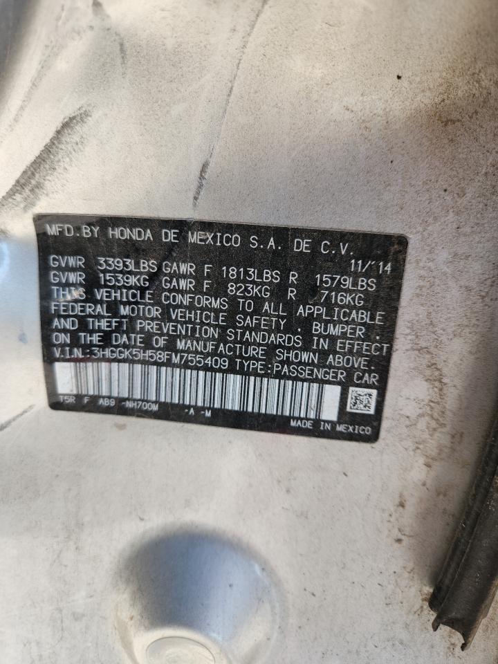 2015 Honda Fit Lx VIN: 3HGGK5H58FM755409 Lot: 70905545