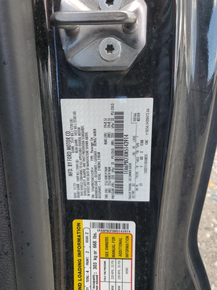 2021 Ford Mustang Gt VIN: 1FA6P8CFXM5143914 Lot: 81781205