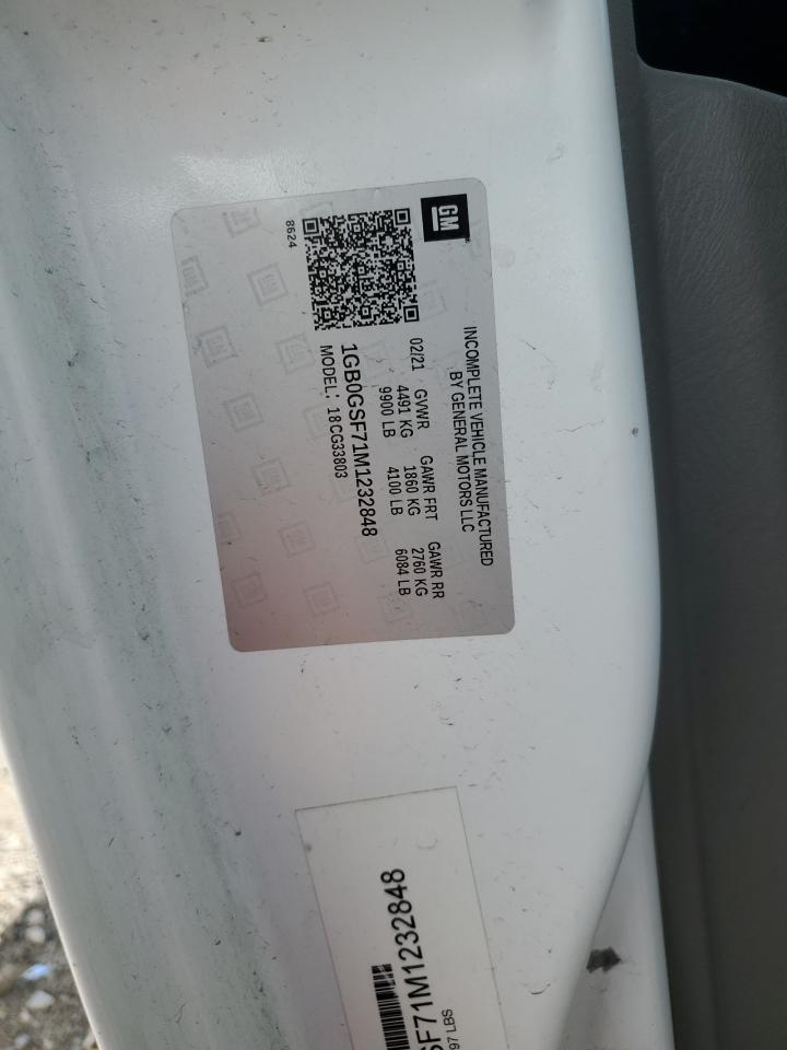 2021 Chevrolet Express G3500 VIN: 1GB0GSF71M1232848 Lot: 81500485