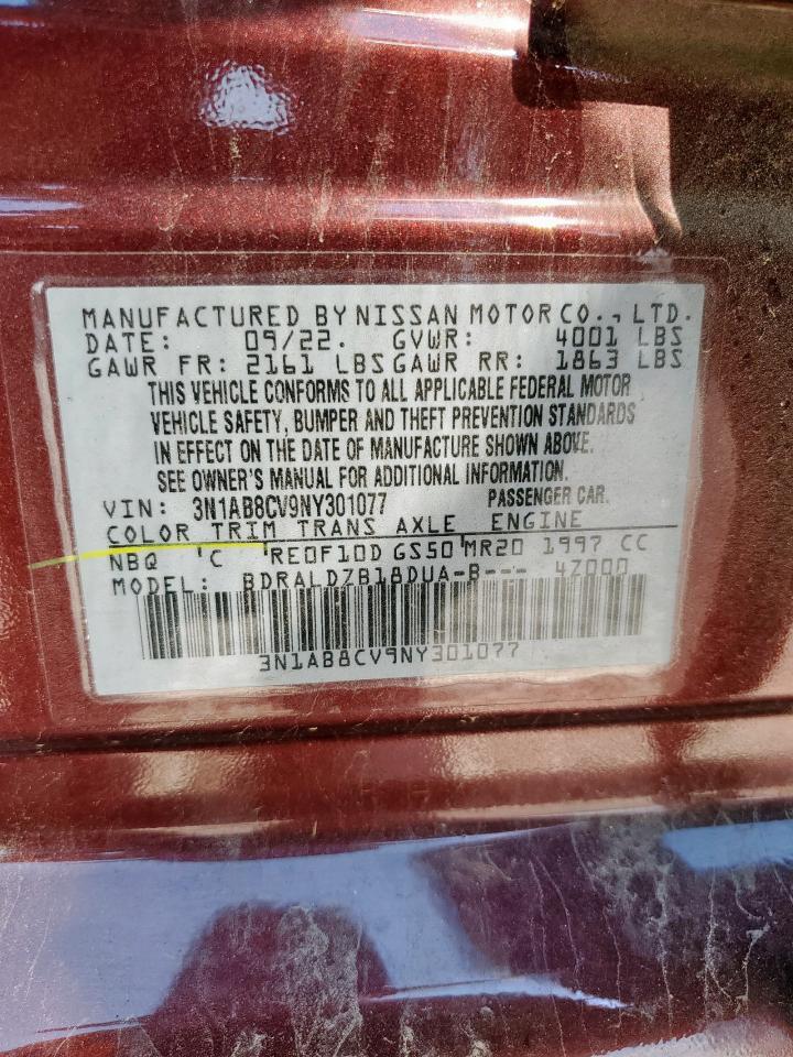 2022 Nissan Sentra Sv VIN: 3N1AB8CV9NY301077 Lot: 81082495