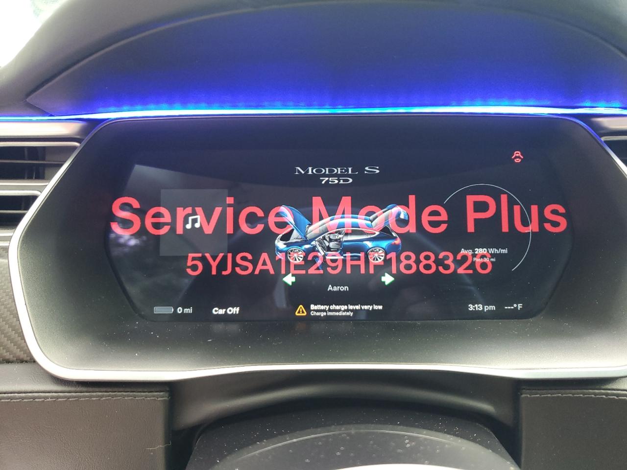 2017 Tesla Model S VIN: 5YJSA1E29HF188326 Lot: 84794895